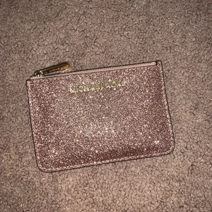 MK rose gold ID wallet